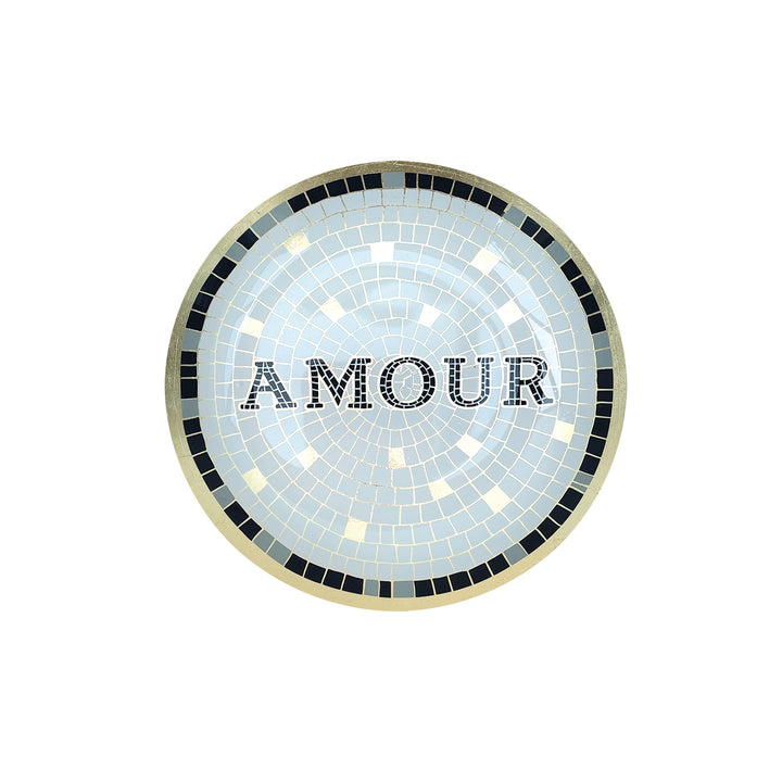 Plat vide poche mosaïque amour