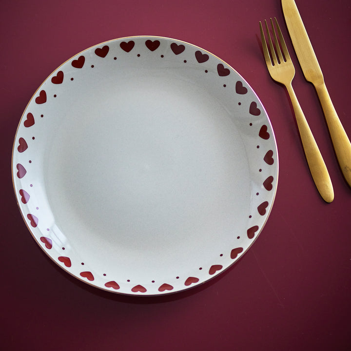 Assiette Jolly coeurs Bloomingville