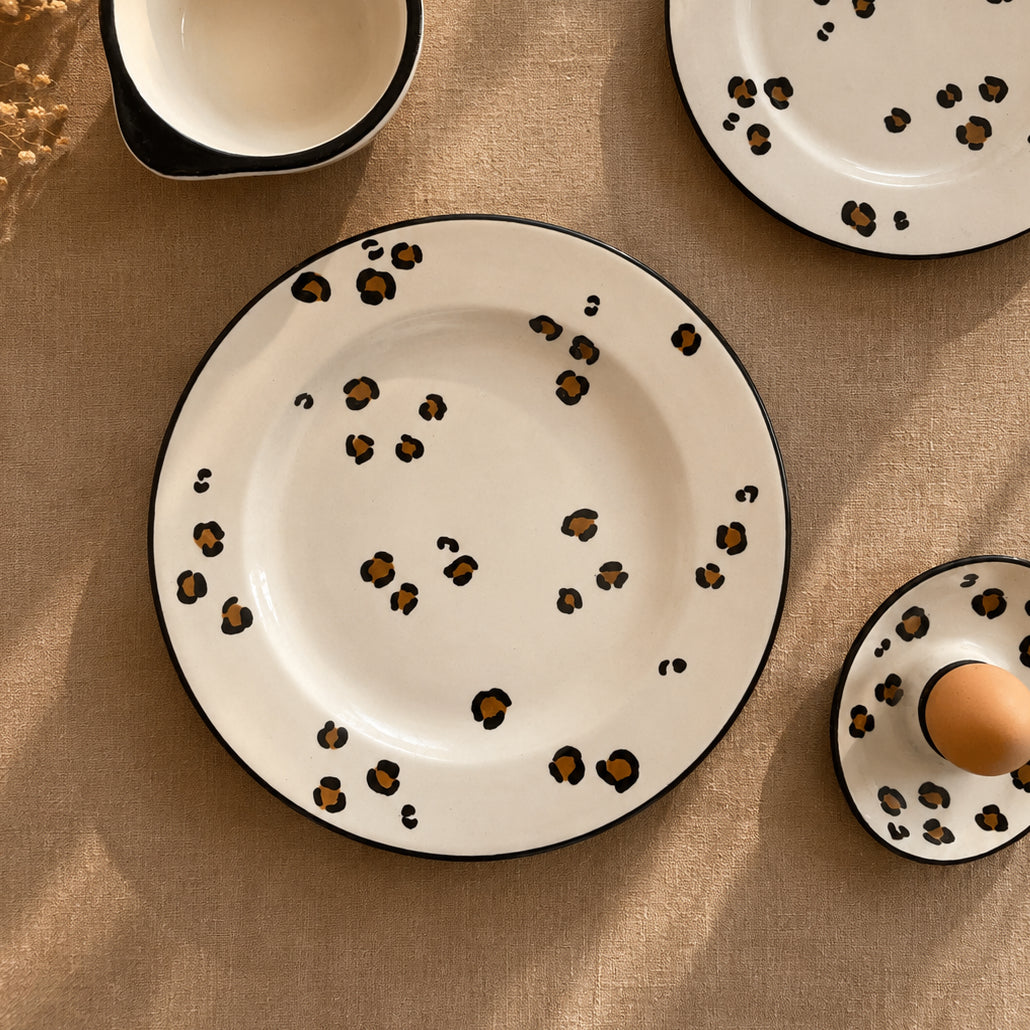 Assiette motif léopard fabriquée en France