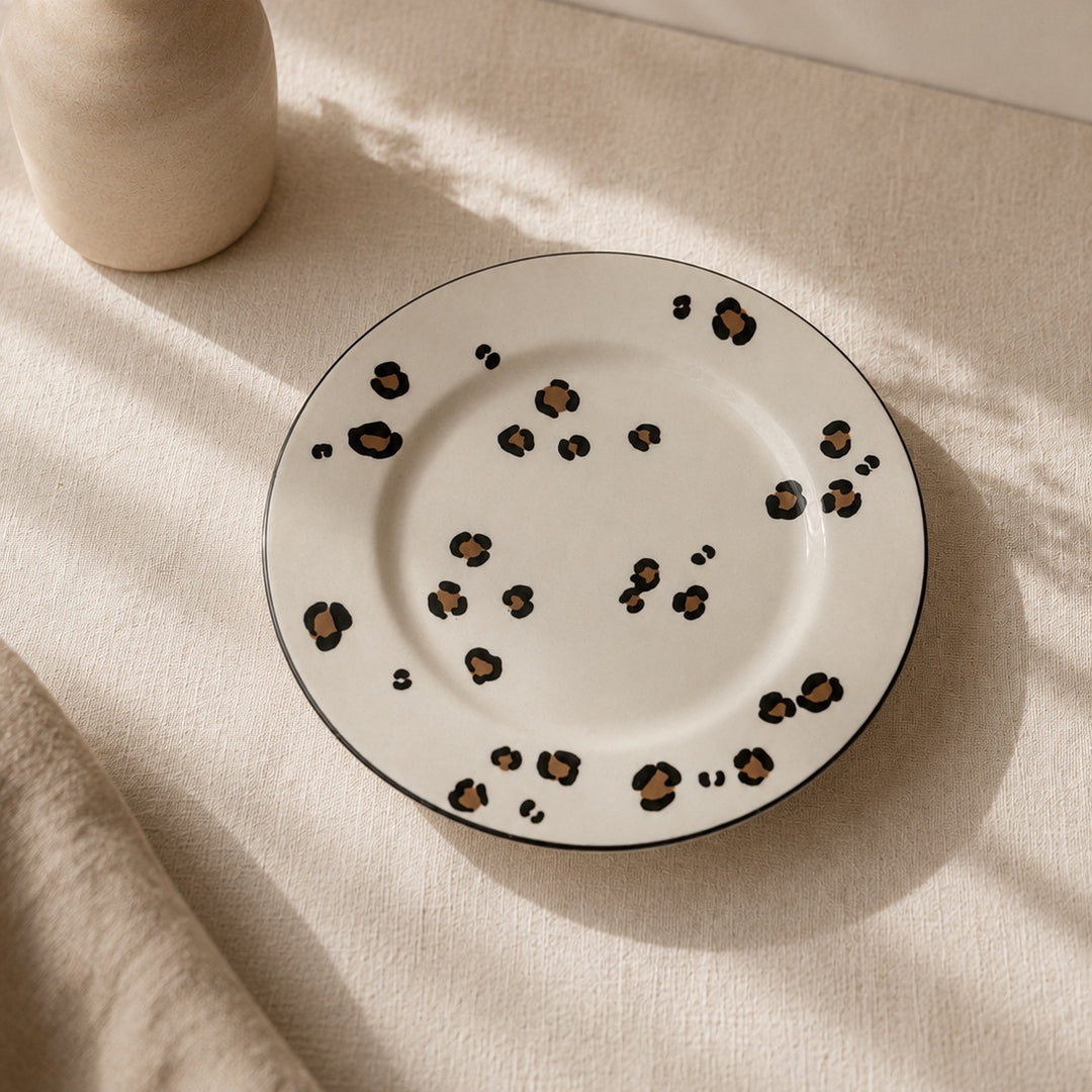 Petite assiette léopard fabriquée en France