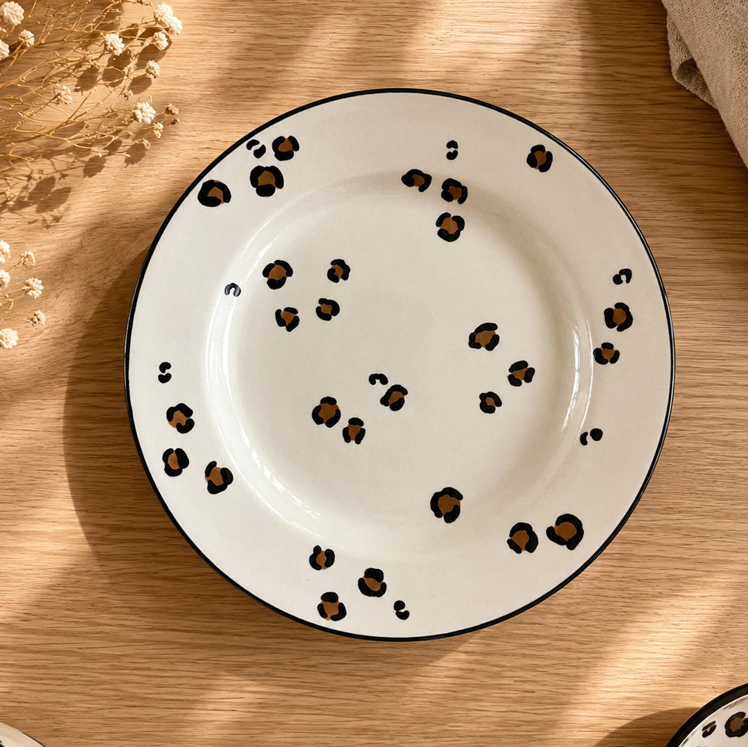 Assiette motif léopard fabriquée en France