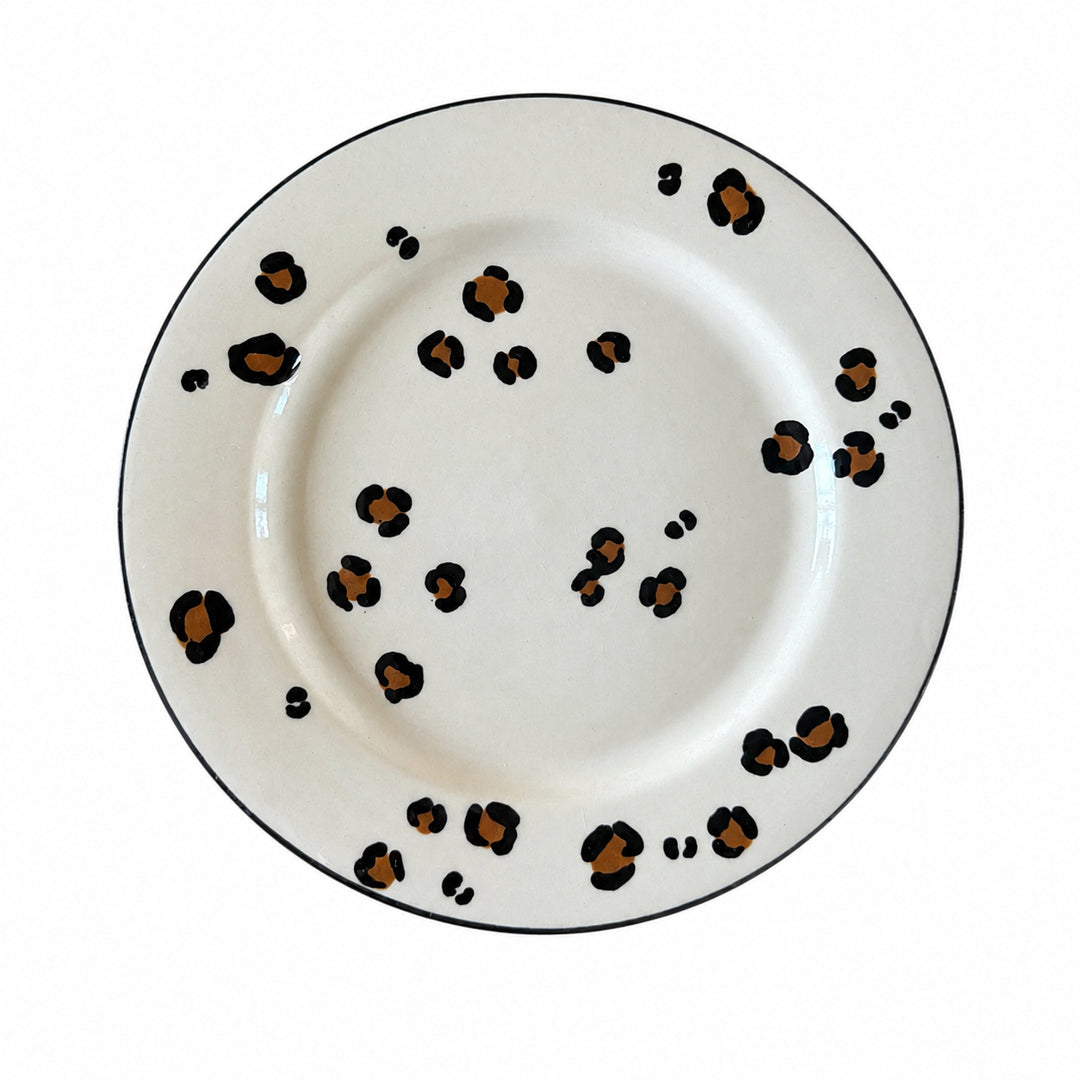 Petite assiette léopard fabriquée en France