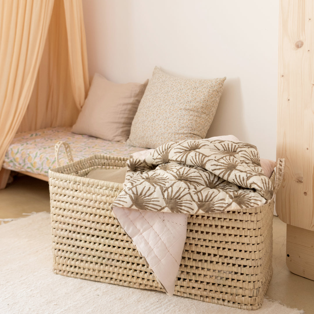 Bac de rangement XL en feuilles de palme