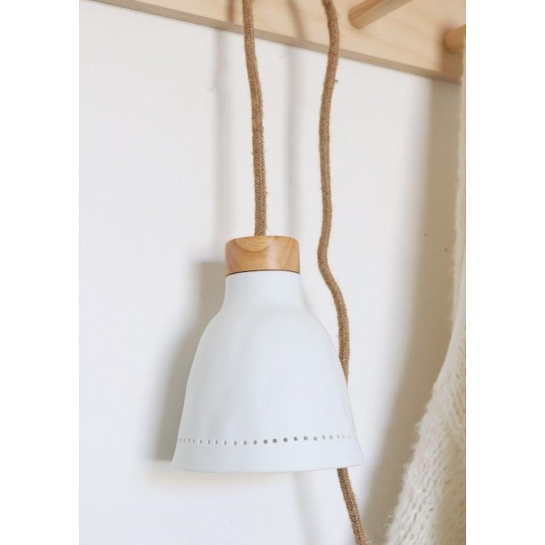 Ceramic polka dot portable lamp