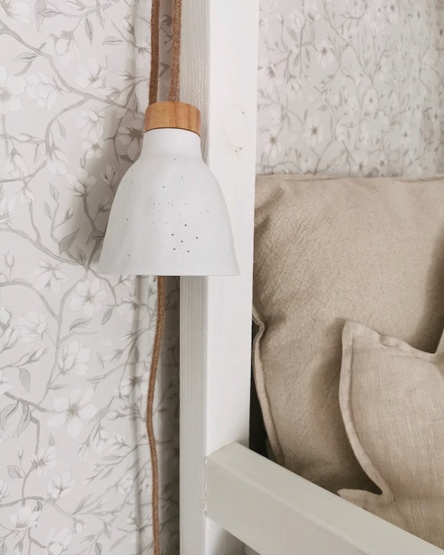 Lampe baladeuse en céramique à pois