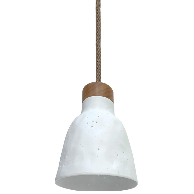 Lampe baladeuse en céramique à pois