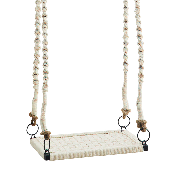White braided cotton swing "Madam Stoltz"