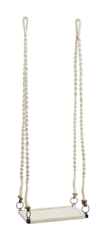White braided cotton swing "Madam Stoltz"