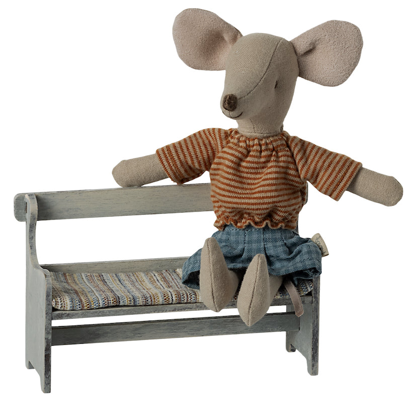 Vintage wooden bench for Maileg mice