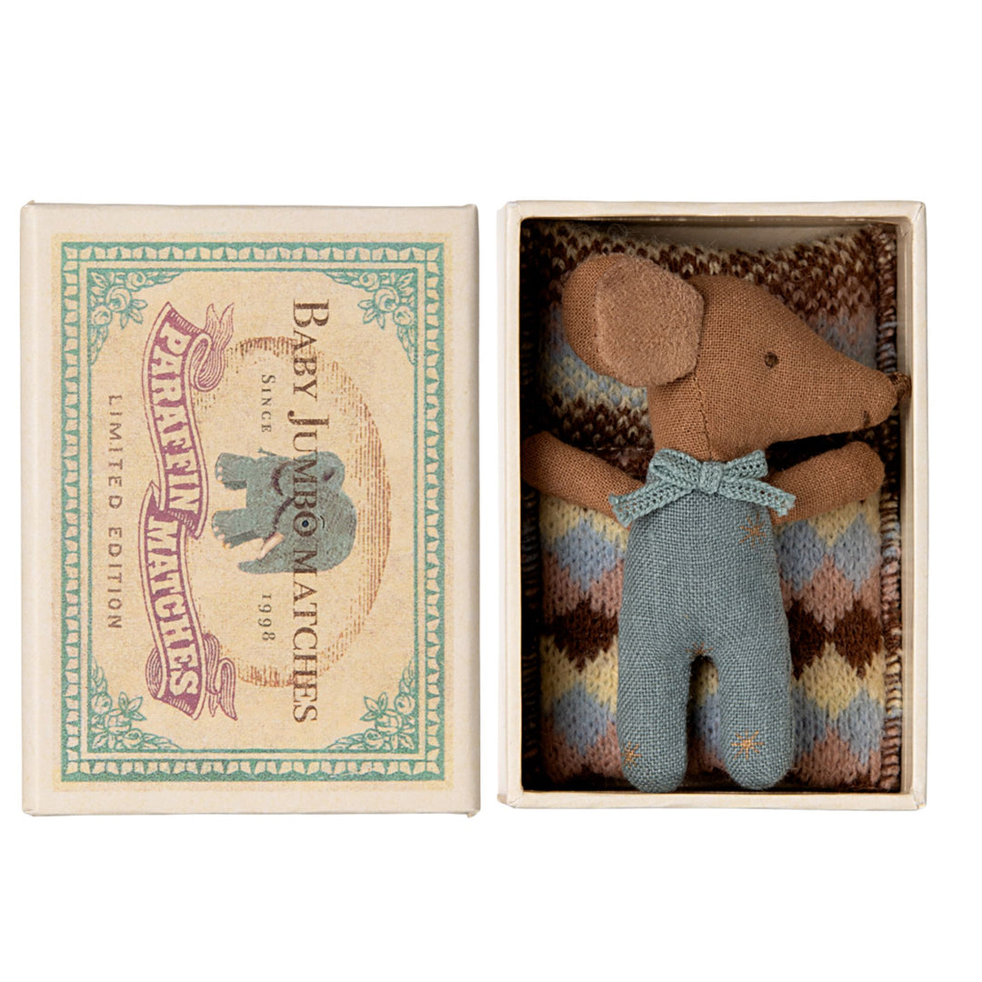 Bébé souris bleu Maileg