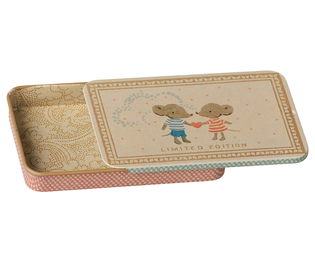 Boîte coulissante souris coeur Maileg