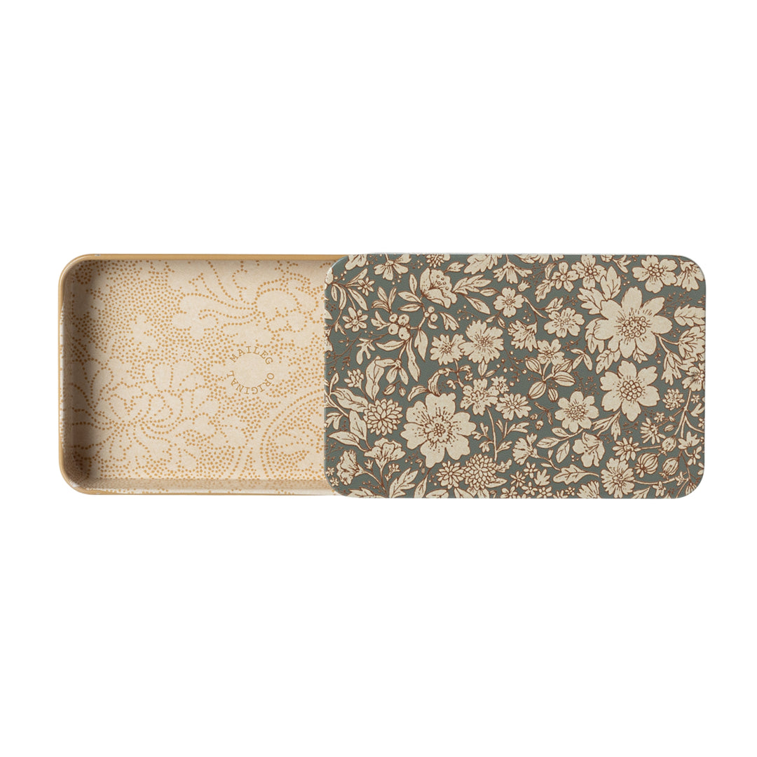 Petite boîte bleue à fleurs Maileg