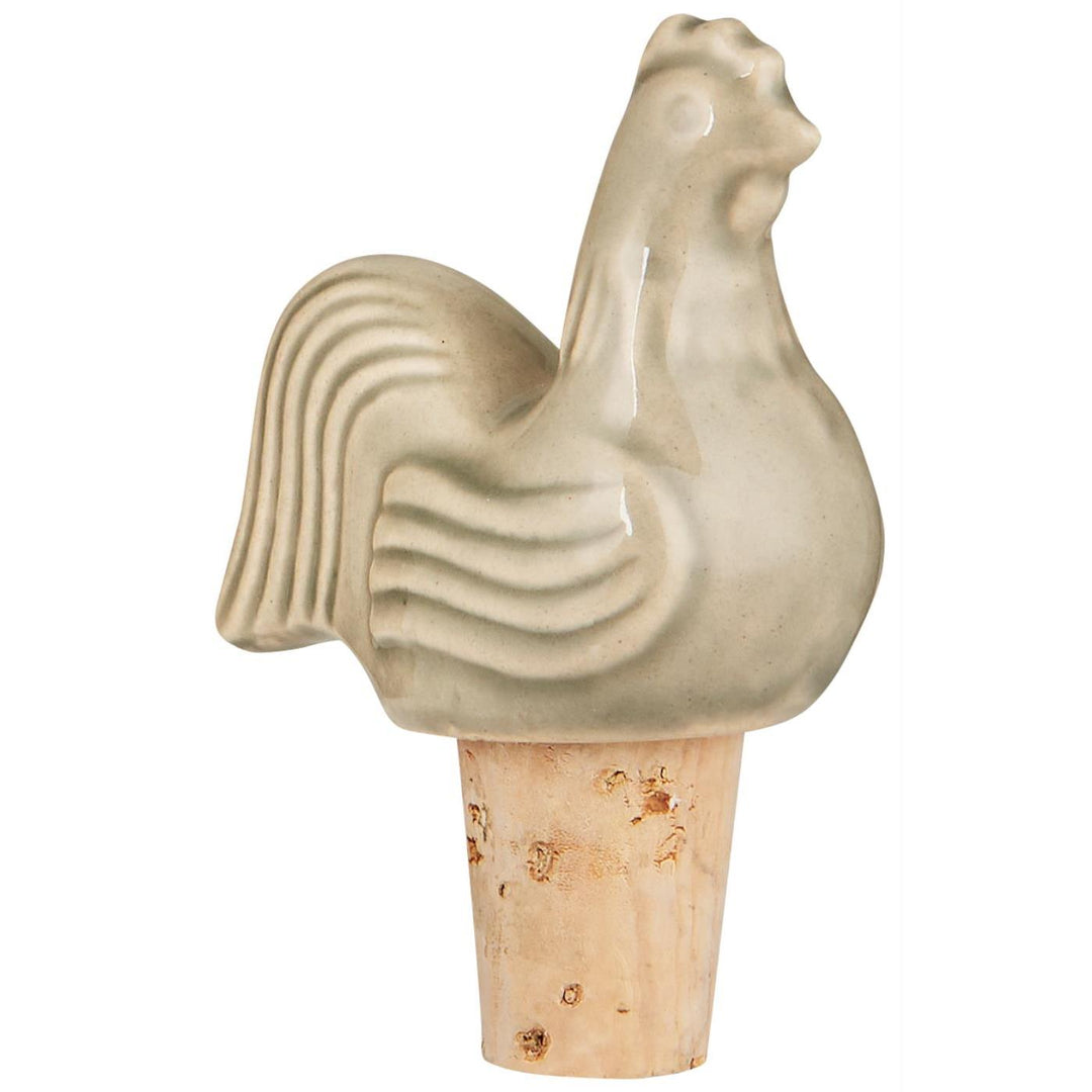 Bouchon en liège avec coq en céramique