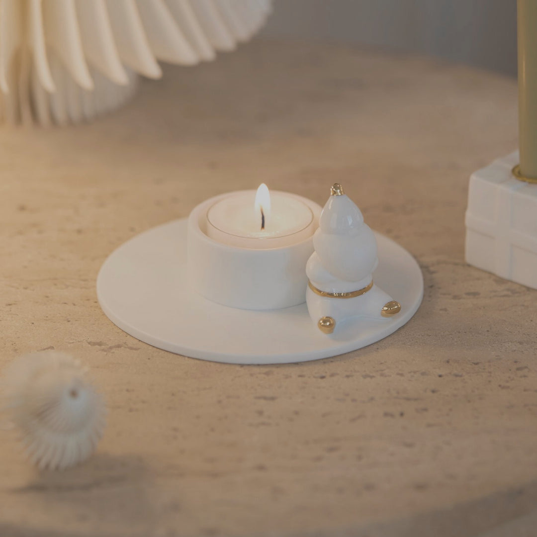 Bougeoir père Noël Rader en porcelaine