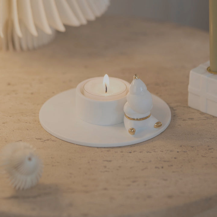 Bougeoir père Noël Rader en porcelaine