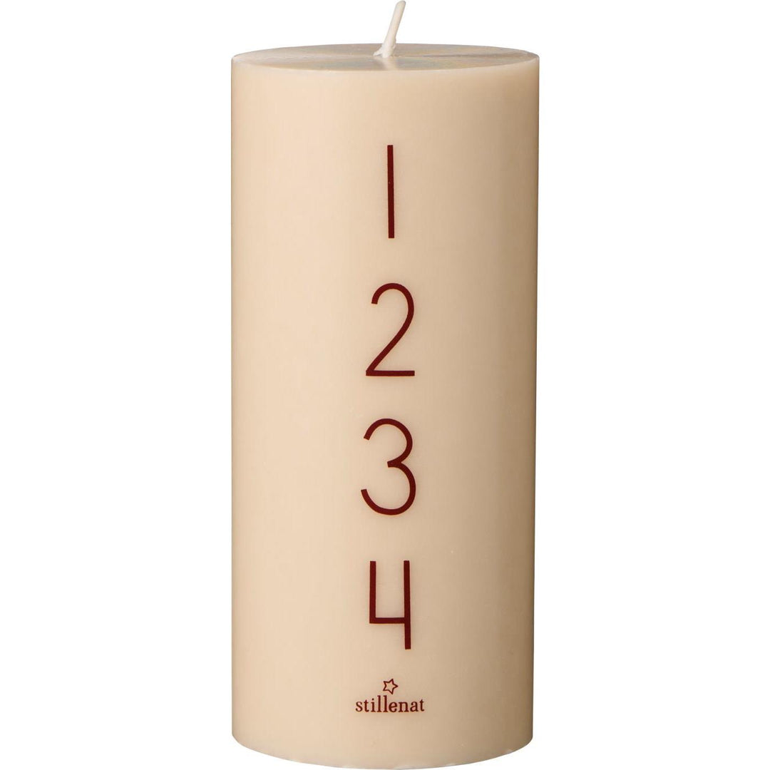 Bougie de l'Avent chiffres 1 à 4