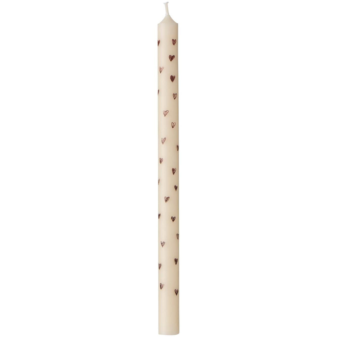 Bougie IB Laursen coeurs marrons