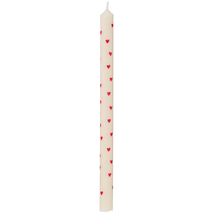 Bougie avec motifs de coeurs