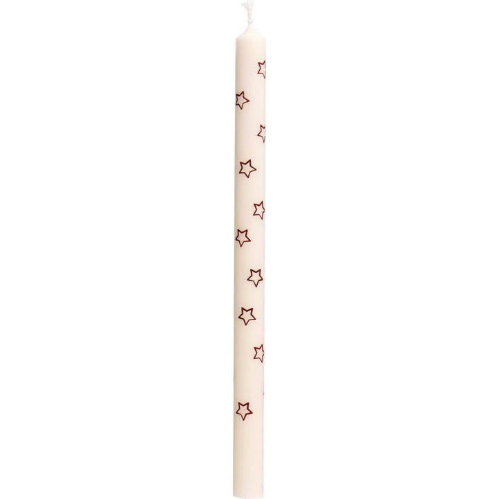 Bougie avec motifs de étoiles marrons