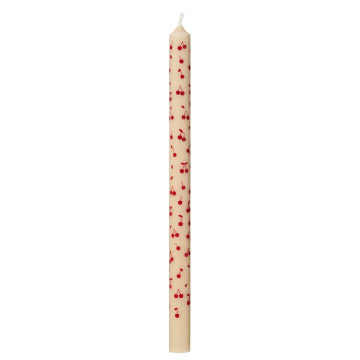Bougie avec motifs de cerises