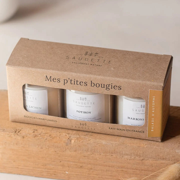 Coffret bougies d'automne Saugette