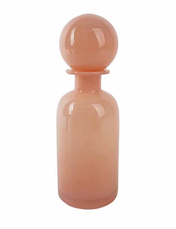 Bottle with pink glass stopper