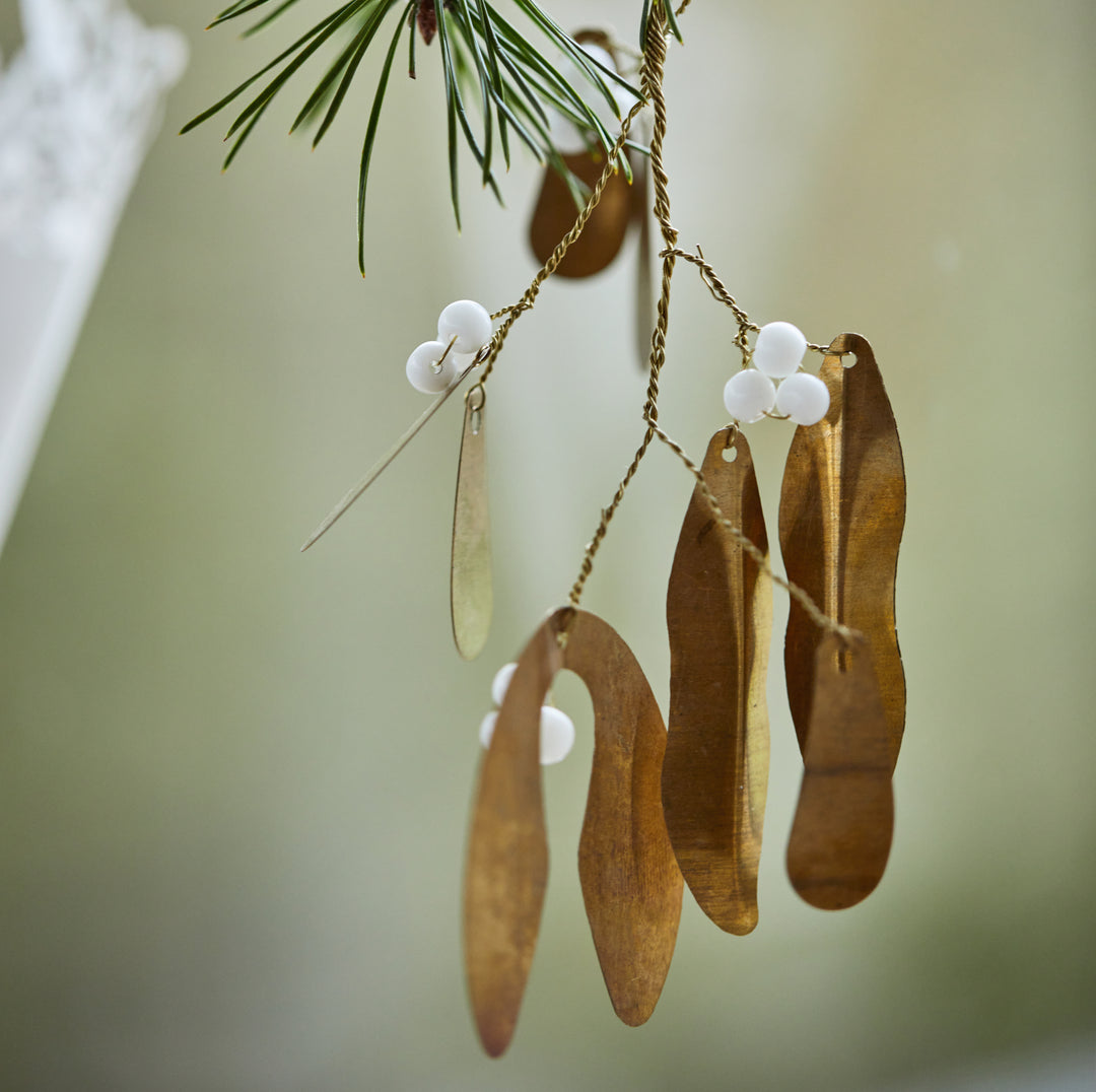 Branche de gui en laiton et perles IB Laursen