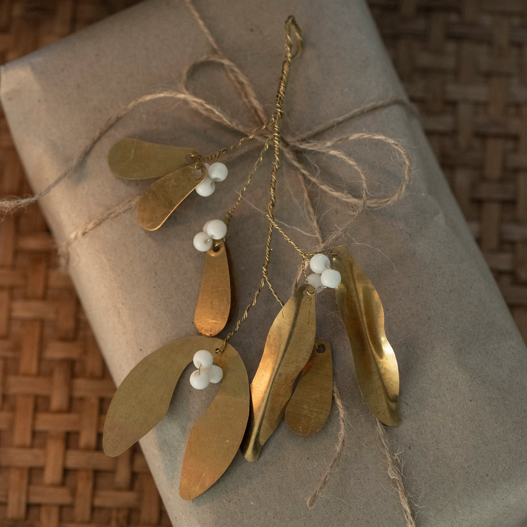 Branche de gui en laiton et perles IB Laursen