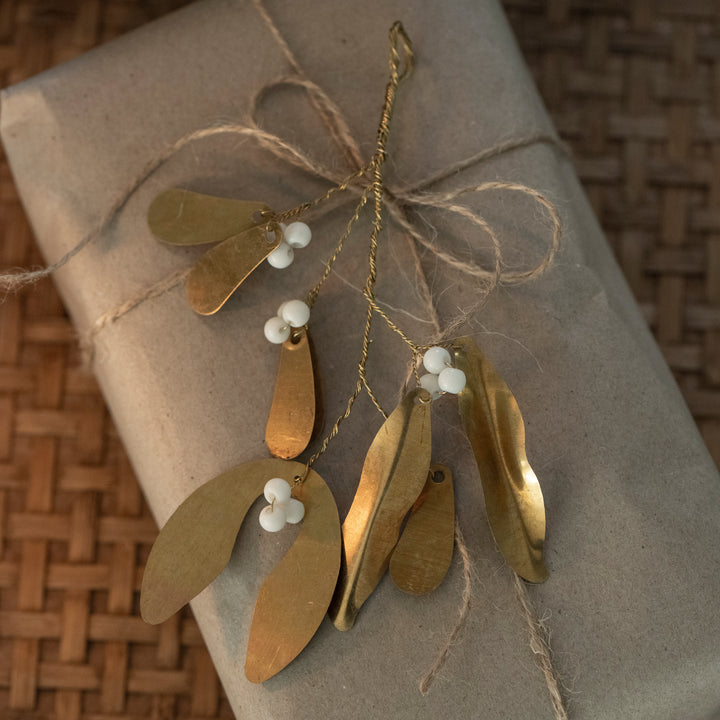 Branche de gui en laiton et perles IB Laursen