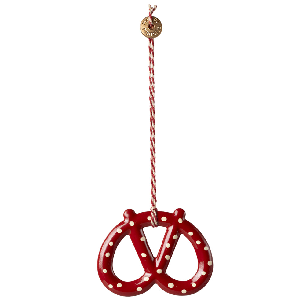 Bretzel rouge à pois Maileg