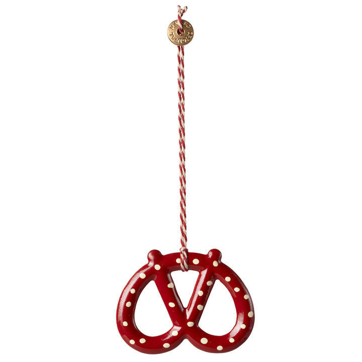 Bretzel rouge à pois Maileg