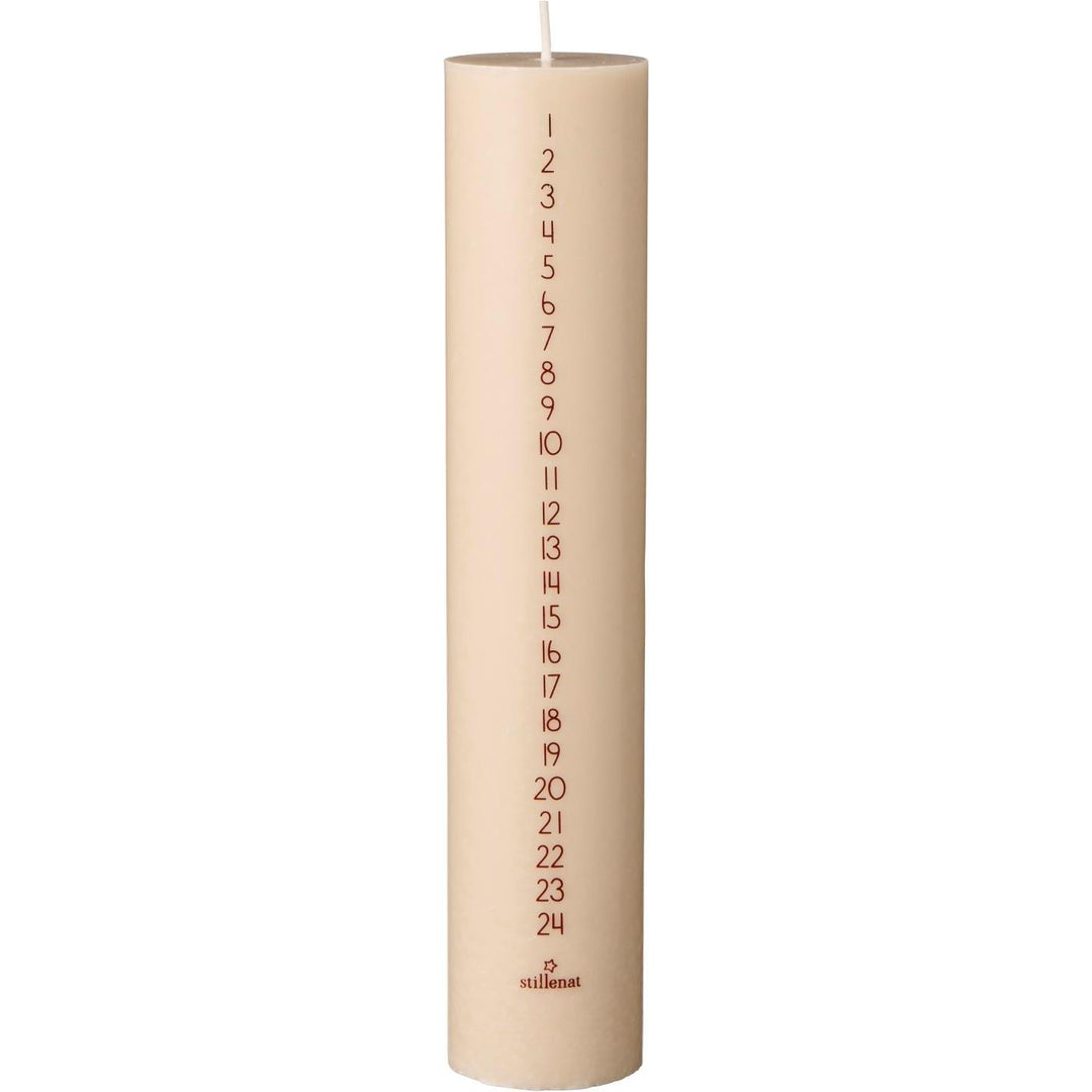 Bougie de l'avent chiffres marrons