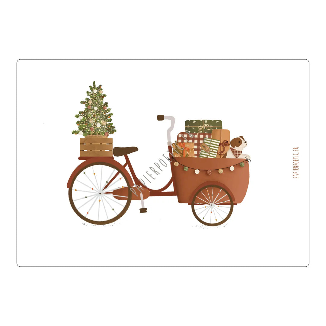 Carte cargaison de Noël Papier Poetic