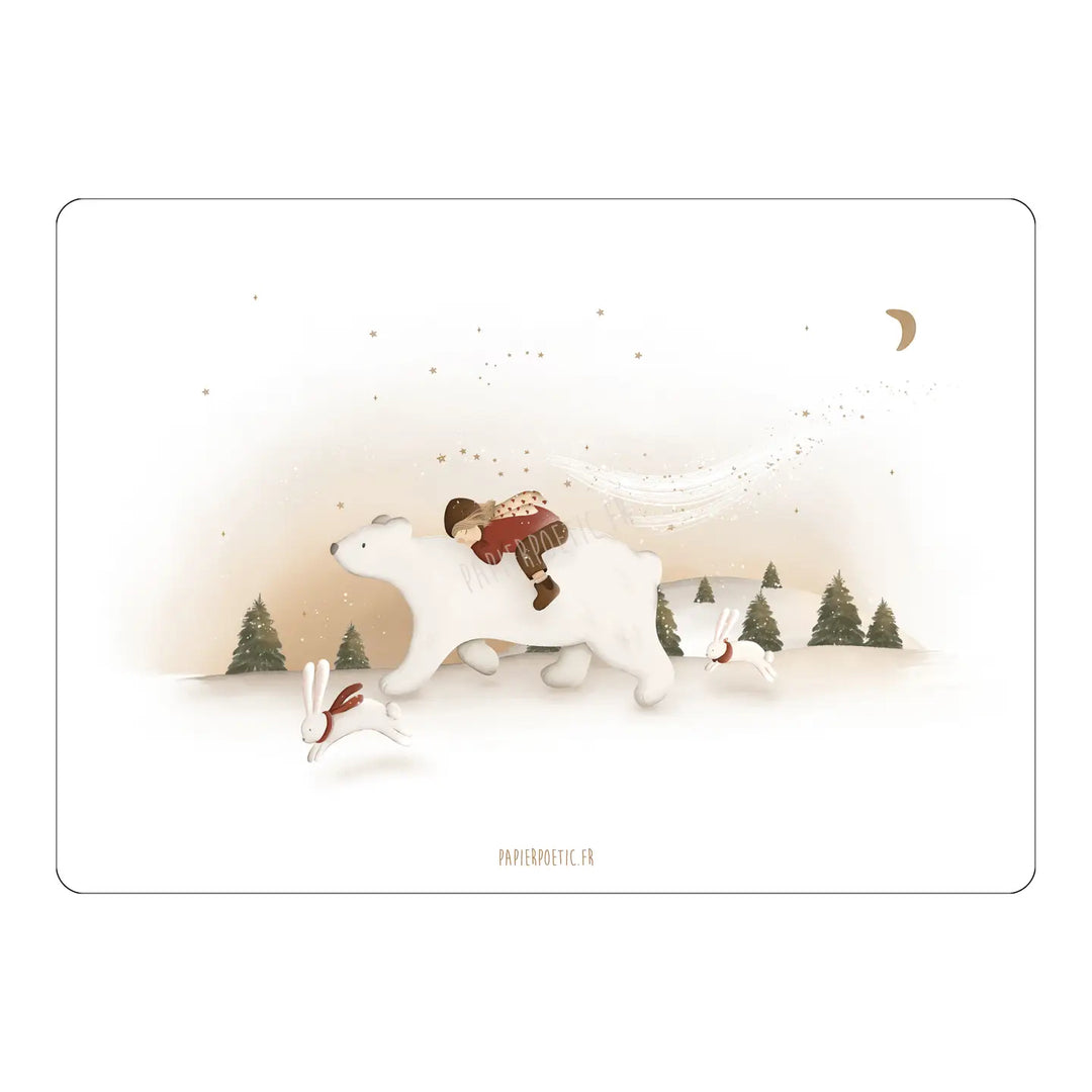 Carte Balade sur l'ours Papier poétic