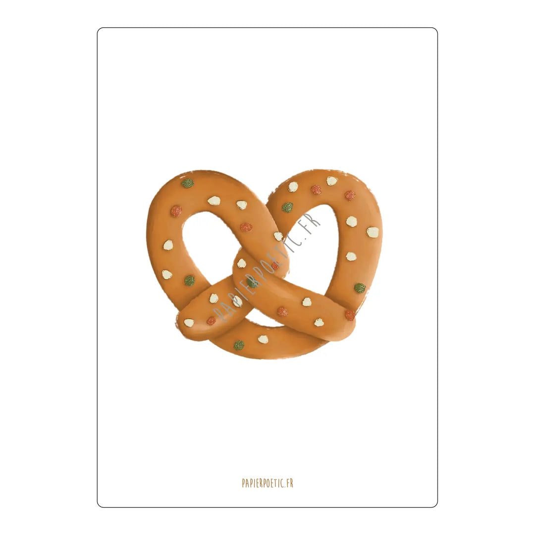 Carte Bretzel Papier poétic