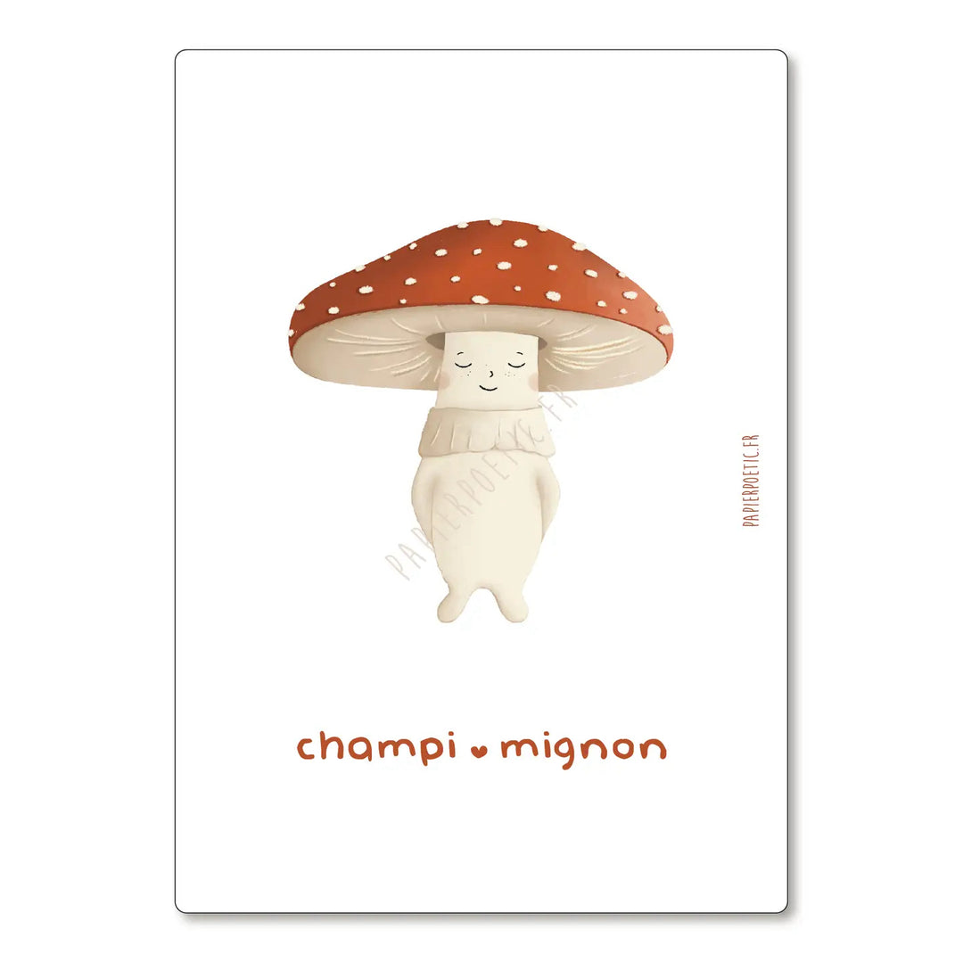 Tarjeta "Champi-mignon" papel poético
