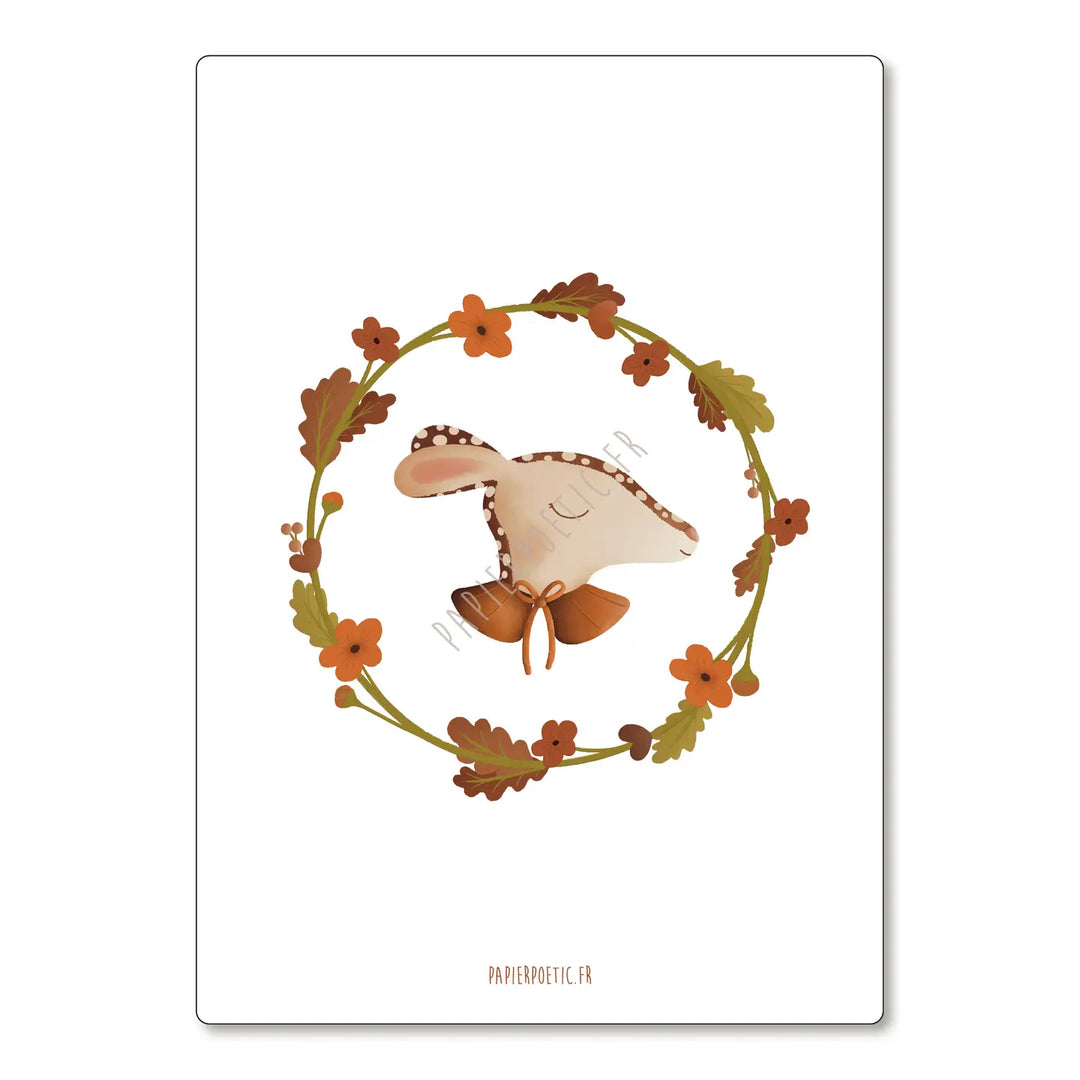 Tarjeta "Couronne bichette" papel poético