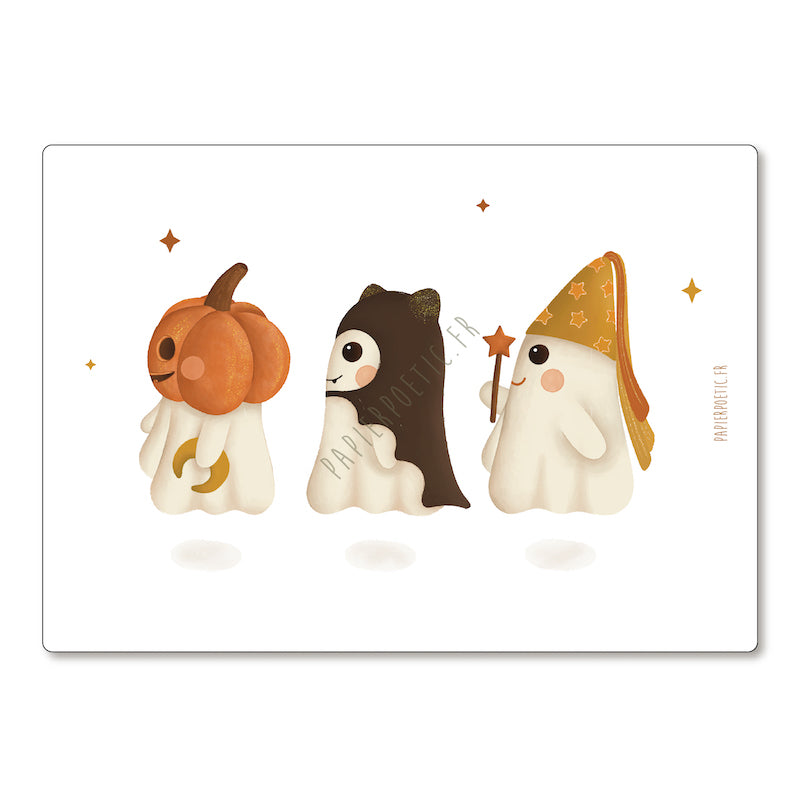 "Ghosts" poetic paper card