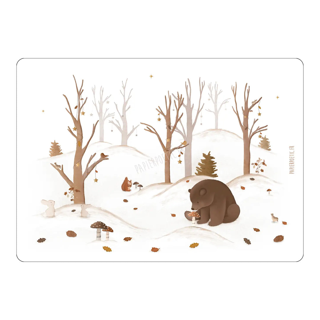 Carte Dans la neige Papier poétic