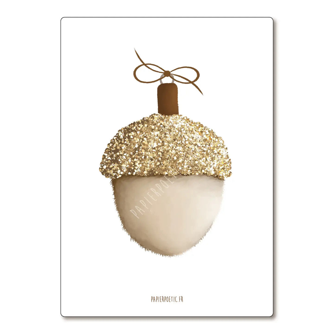 Carte gland pailleté Papier poetic
