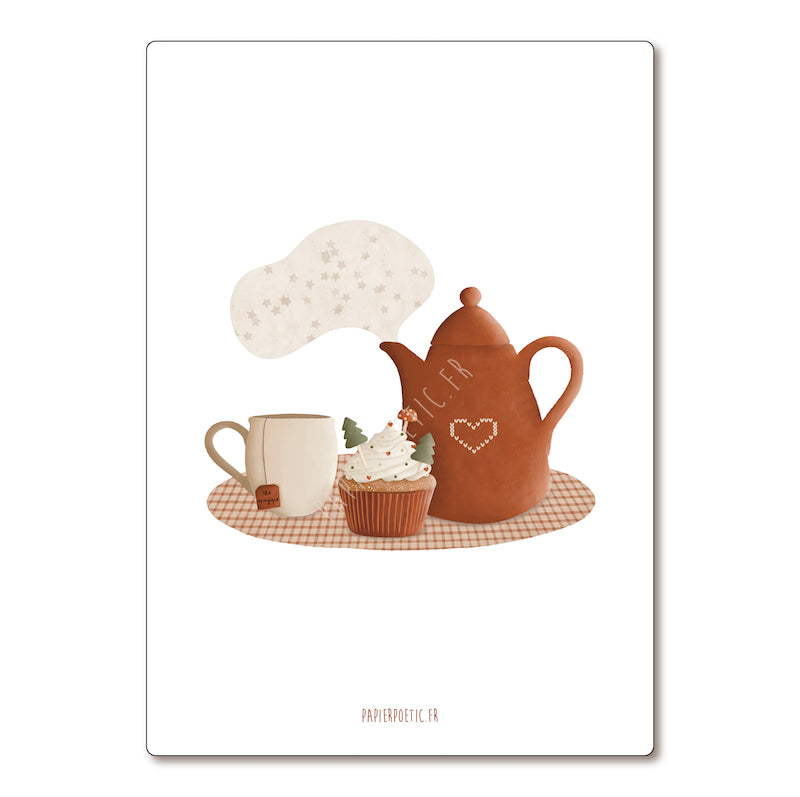 "Christmas Snack" poetic paper card