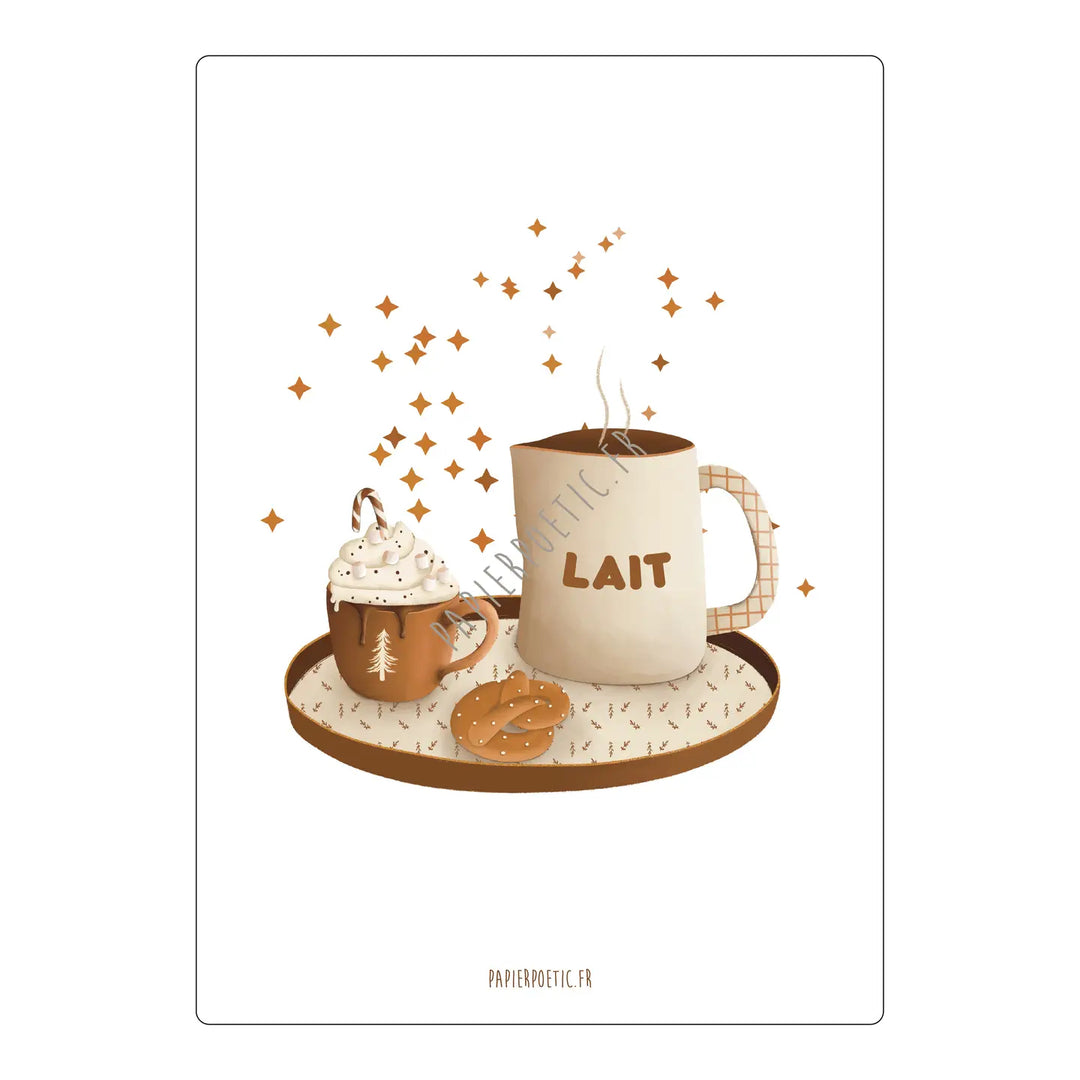 Tarjeta «Merienda gourmet» papel poético