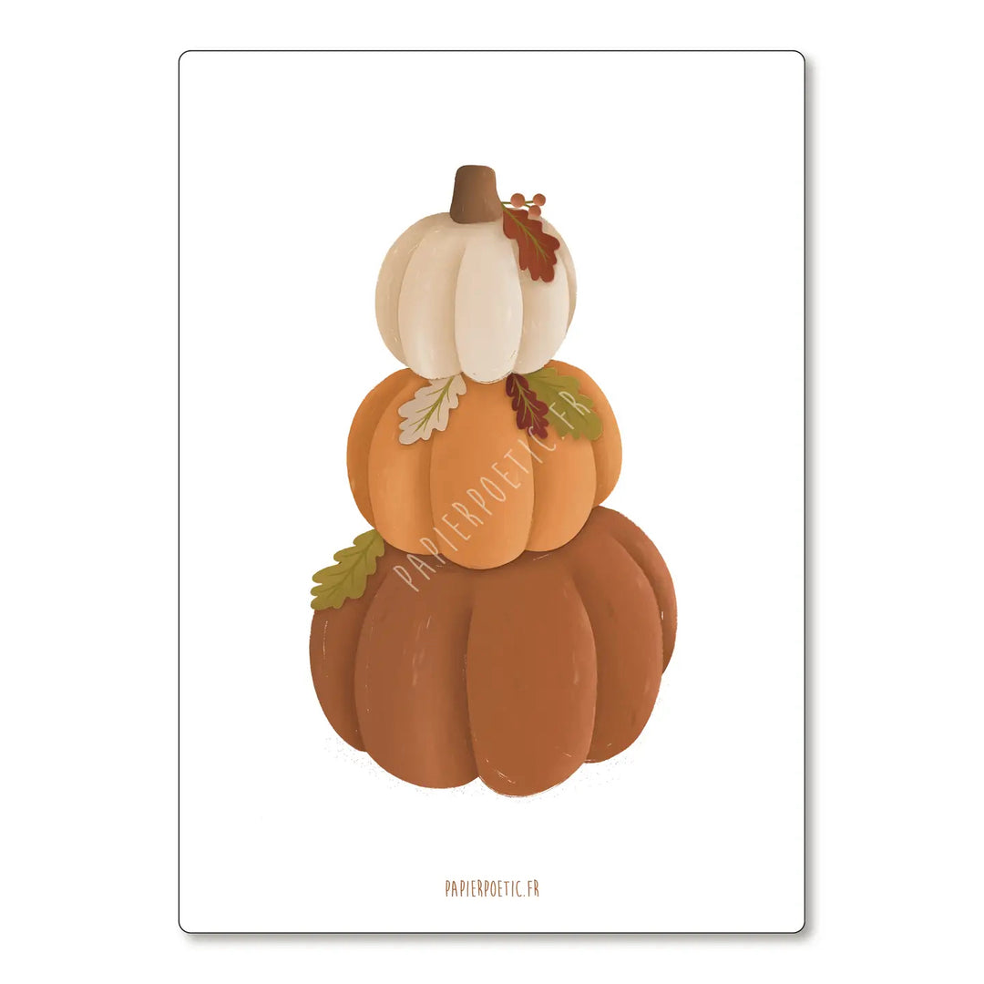 Tarjeta "Calabazas" papel poético