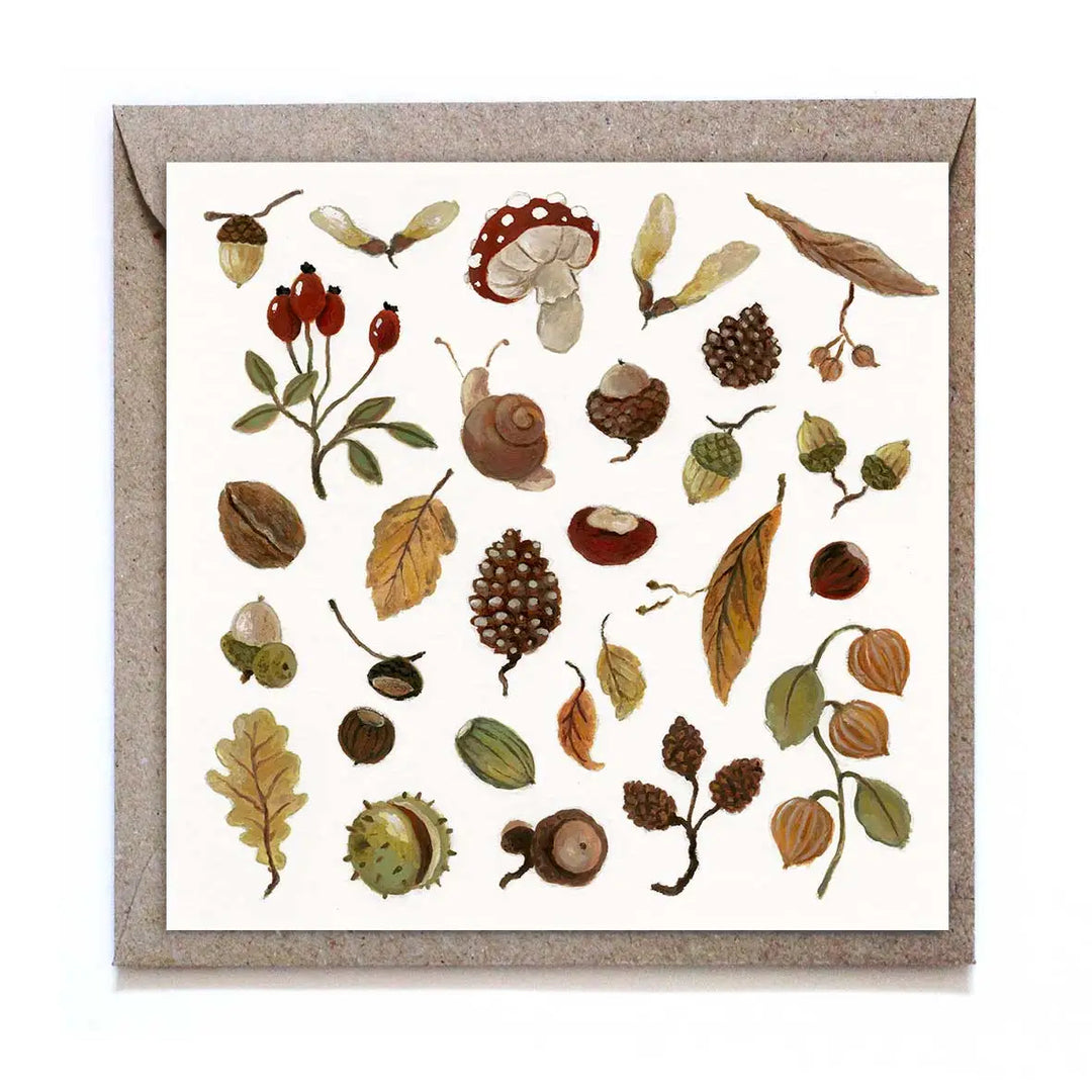 Carte postale "Automne" avec enveloppe