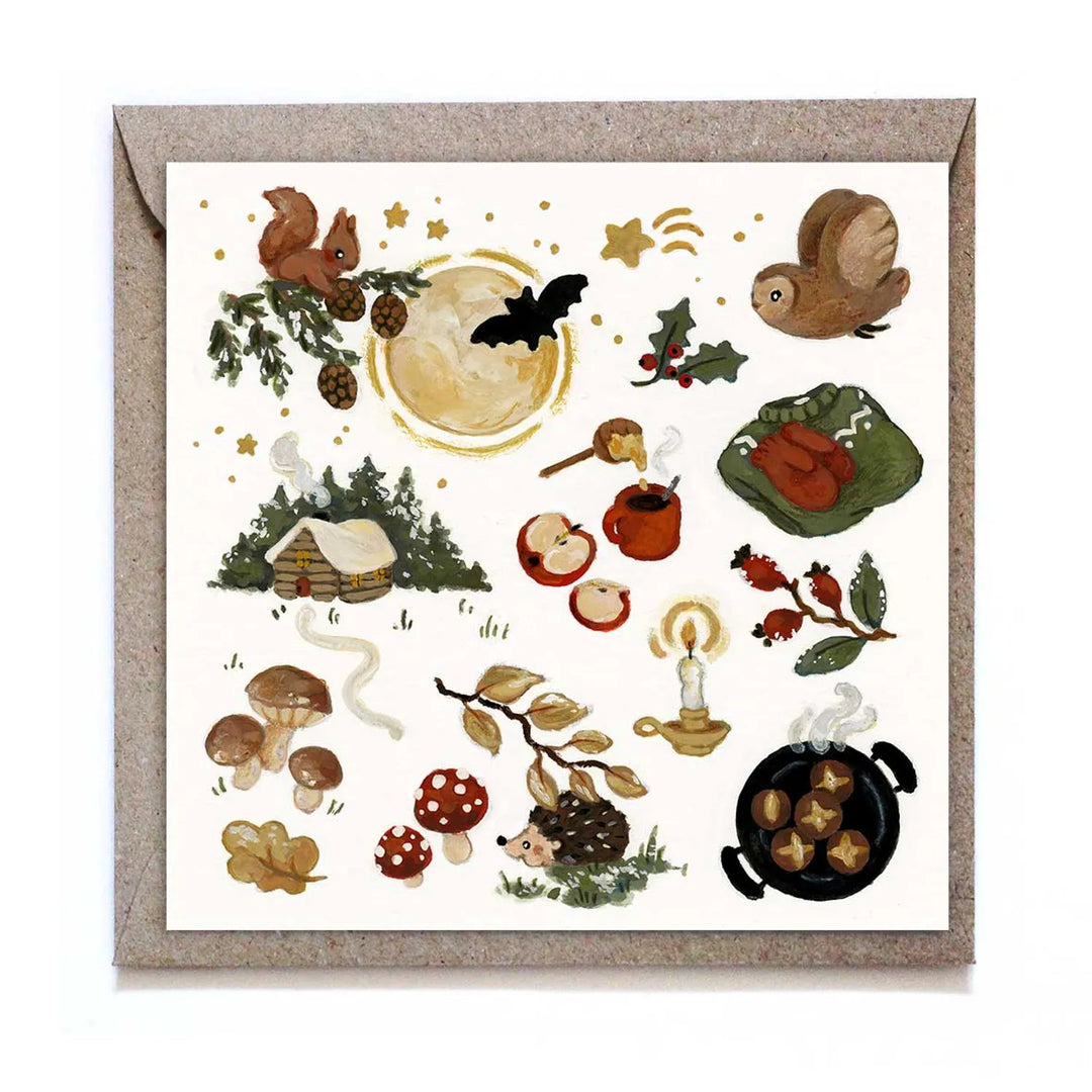 Carte postale "Veillée d'automne"