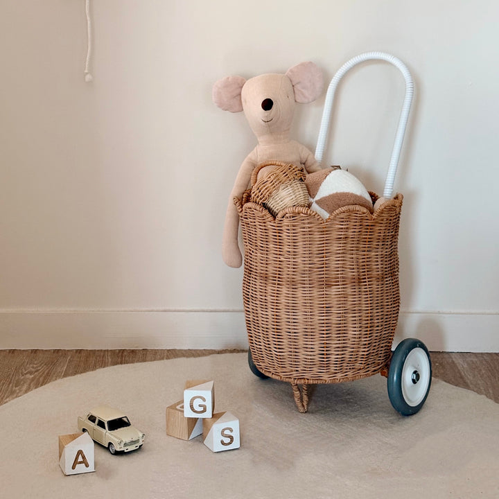 Panier à roulettes enfant pétales à roulettes