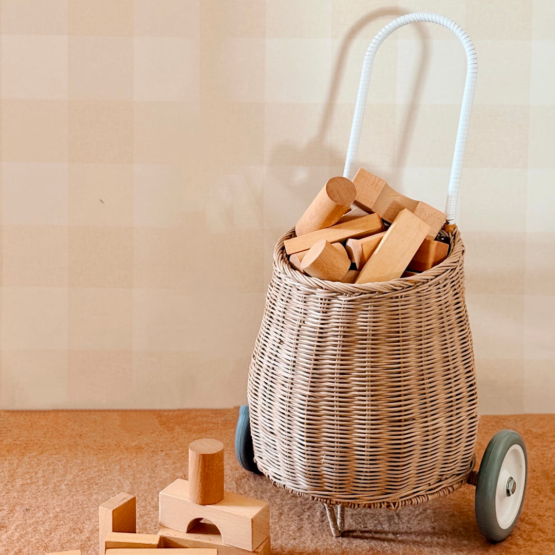 Panier Roulettes Enfant en rotin