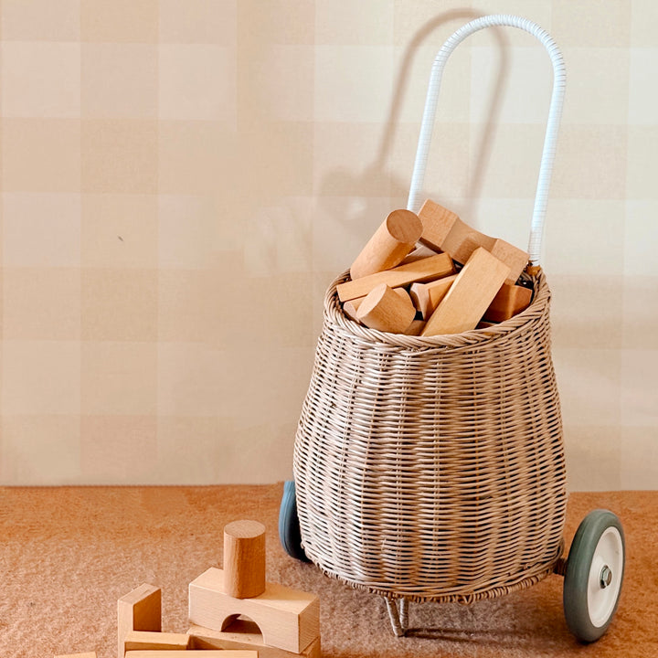 Panier Roulettes Enfant en rotin