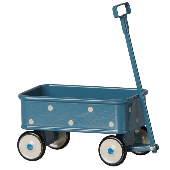Chariot bleu à pois Maileg