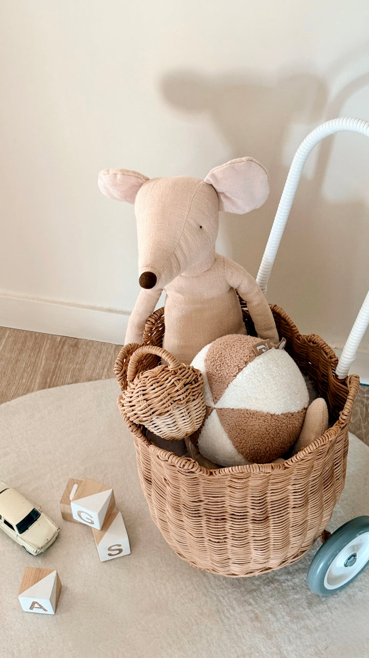Panier à roulettes enfant pétales à roulettes